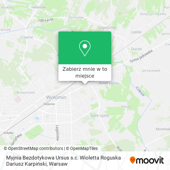 Mapa Myjnia Bezdotykowa Ursus s.c. Wioletta Roguska Dariusz Karpiński