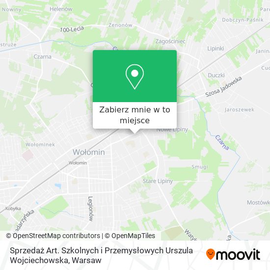 Mapa Sprzedaż Art. Szkolnych i Przemysłowych Urszula Wojciechowska