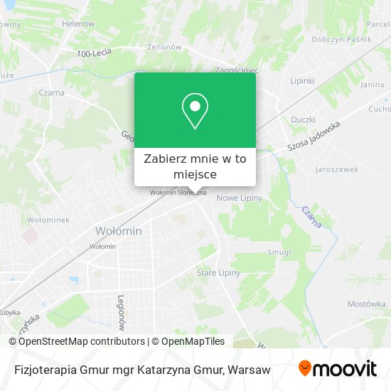 Mapa Fizjoterapia Gmur mgr Katarzyna Gmur