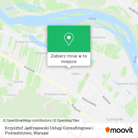 Mapa Krzysztof Jędrzejewski Usługi Consultingowe i Pośrednictwo