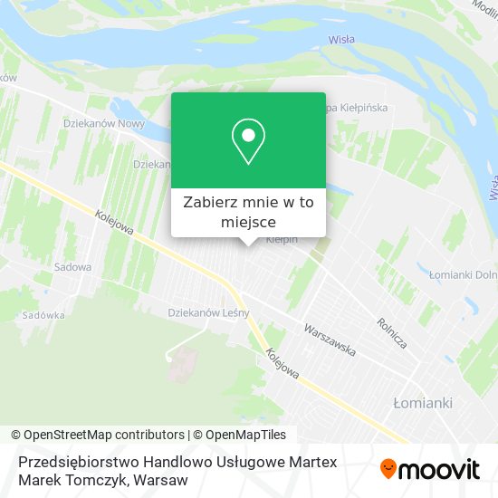 Mapa Przedsiębiorstwo Handlowo Usługowe Martex Marek Tomczyk