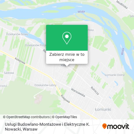 Mapa Usługi Budowlano-Montażowe i Elektryczne K. Nowacki