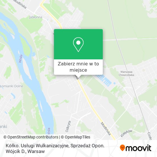 Mapa Kółko. Usługi Wulkanizacyjne, Sprzedaż Opon. Wójcik D.