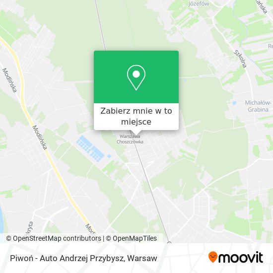 Mapa Piwoń - Auto Andrzej Przybysz