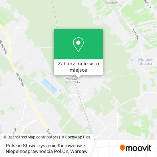 Mapa Polskie Stowarzyszenie Kierowców z Niepełnosprawnością Pol.On