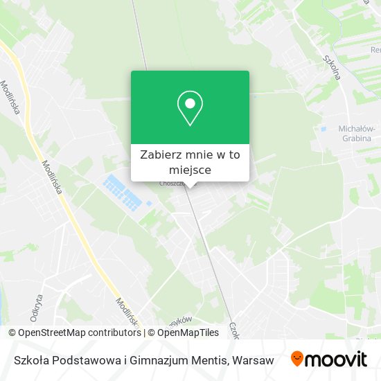 Mapa Szkoła Podstawowa i Gimnazjum Mentis