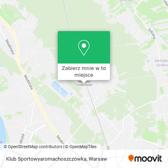 Mapa Klub Sportowyaromachoszczówka