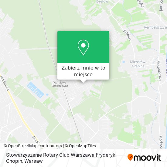 Mapa Stowarzyszenie Rotary Club Warszawa Fryderyk Chopin