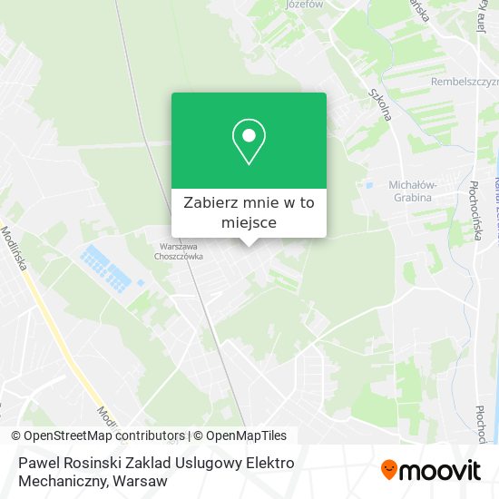 Mapa Pawel Rosinski Zaklad Uslugowy Elektro Mechaniczny