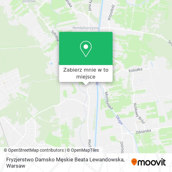 Mapa Fryzjerstwo Damsko Męskie Beata Lewandowska