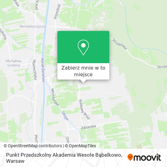 Mapa Punkt Przedszkolny Akademia Wesołe Bąbelkowo