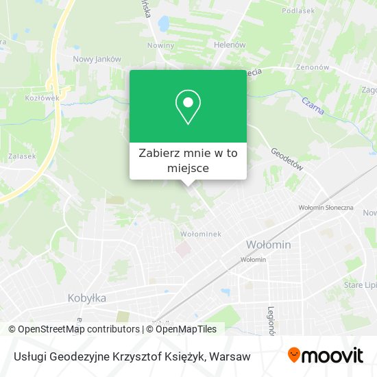 Mapa Usługi Geodezyjne Krzysztof Księżyk