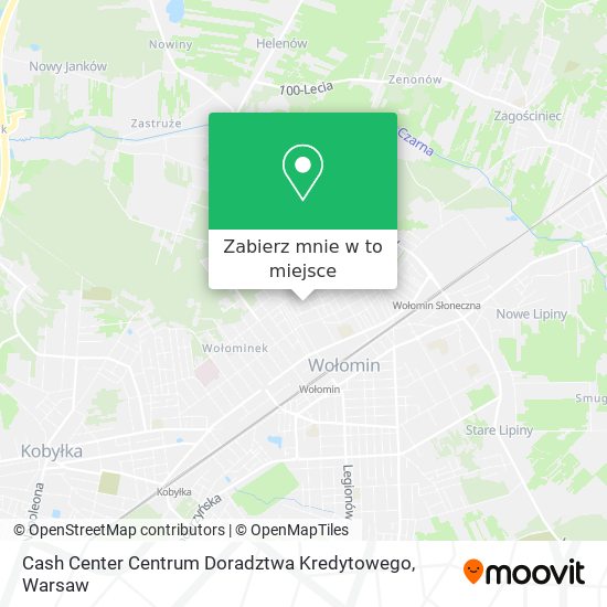 Mapa Cash Center Centrum Doradztwa Kredytowego