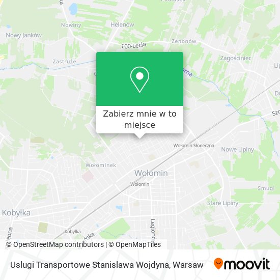 Mapa Uslugi Transportowe Stanislawa Wojdyna