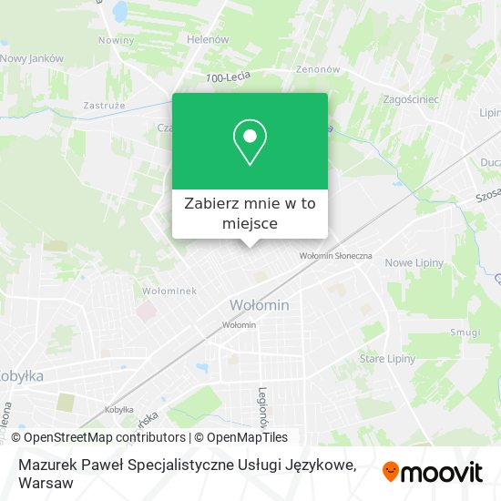 Mapa Mazurek Paweł Specjalistyczne Usługi Językowe