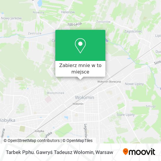 Mapa Tarbek Pphu. Gawryś Tadeusz Wołomin