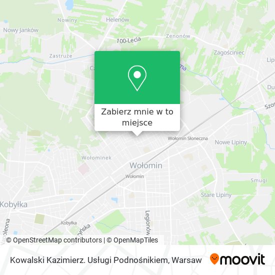 Mapa Kowalski Kazimierz. Usługi Podnośnikiem