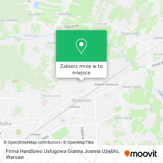 Mapa Firma Handlowo Usługowa Gianna Joanna Uziębło