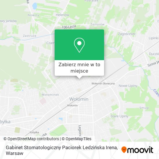 Mapa Gabinet Stomatologiczny Paciorek Ledzińska Irena