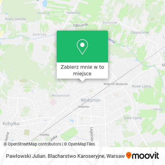 Mapa Pawłowski Julian. Blacharstwo Karoseryjne