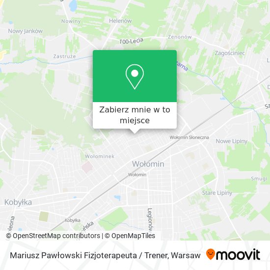 Mapa Mariusz Pawłowski Fizjoterapeuta / Trener