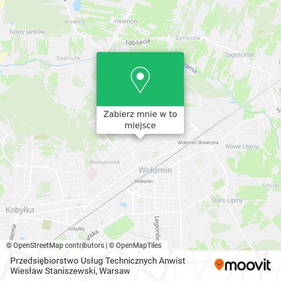 Mapa Przedsiębiorstwo Usług Technicznych Anwist Wiesław Staniszewski