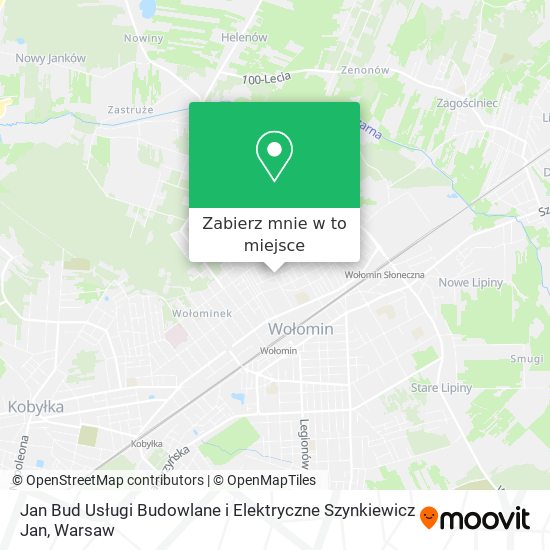 Mapa Jan Bud Usługi Budowlane i Elektryczne Szynkiewicz Jan