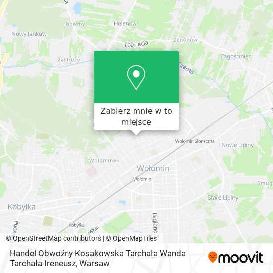 Mapa Handel Obwoźny Kosakowska Tarchała Wanda Tarchała Ireneusz