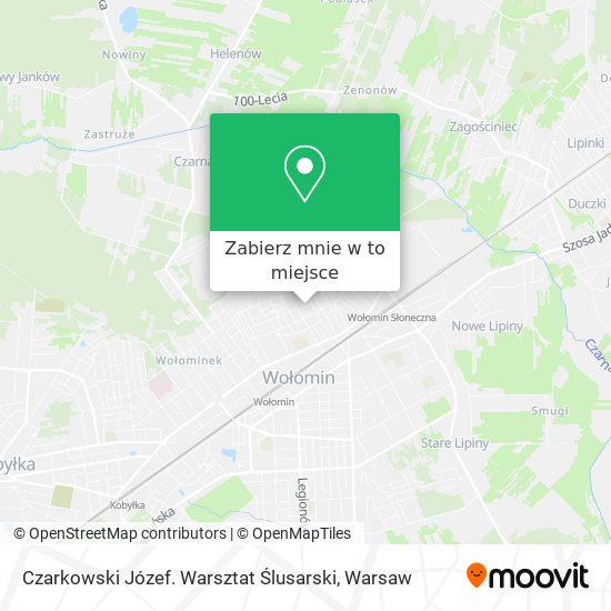 Mapa Czarkowski Józef. Warsztat Ślusarski