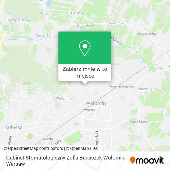 Mapa Gabinet Stomatologiczny Zofia Banaszek Wołomin