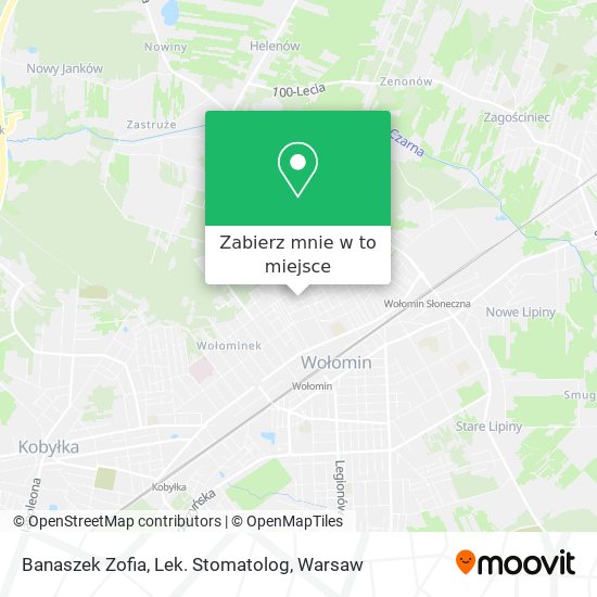 Mapa Banaszek Zofia, Lek. Stomatolog