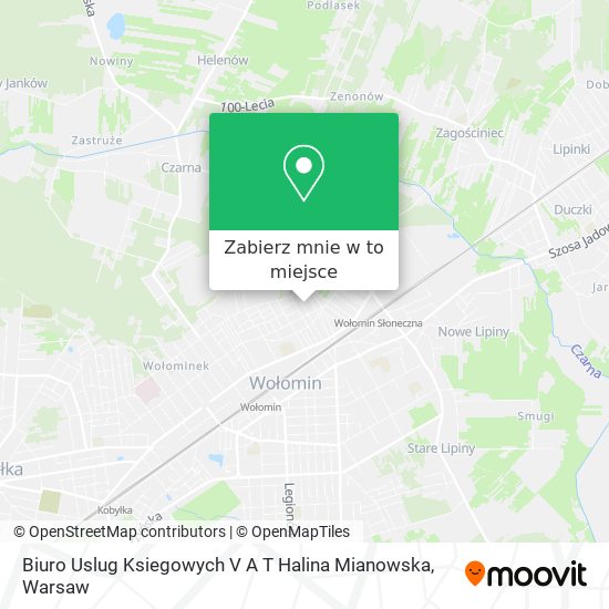 Mapa Biuro Uslug Ksiegowych V A T Halina Mianowska