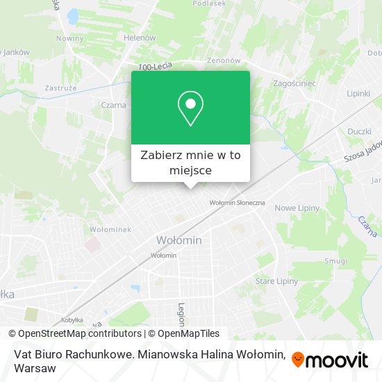 Mapa Vat Biuro Rachunkowe. Mianowska Halina Wołomin