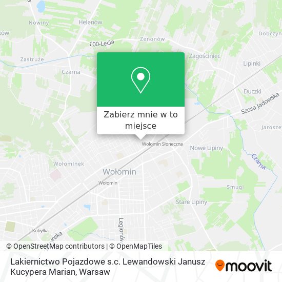 Mapa Lakiernictwo Pojazdowe s.c. Lewandowski Janusz Kucypera Marian