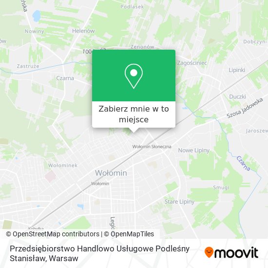 Mapa Przedsiębiorstwo Handlowo Usługowe Podleśny Stanisław