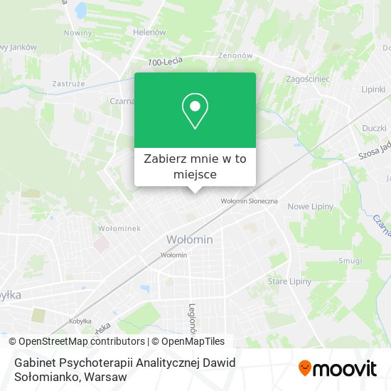 Mapa Gabinet Psychoterapii Analitycznej Dawid Sołomianko