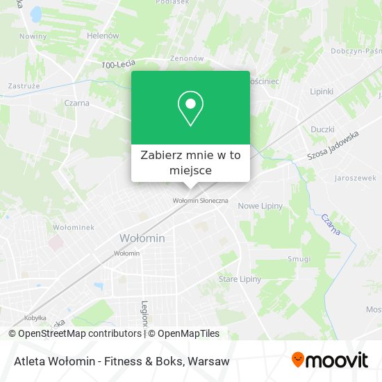 Mapa Atleta Wołomin - Fitness & Boks