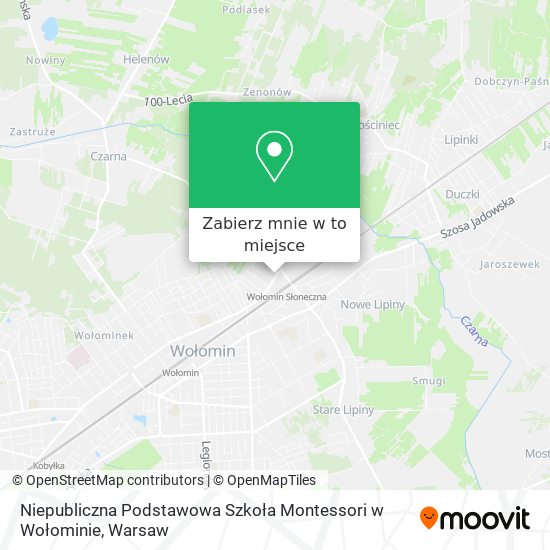 Mapa Niepubliczna Podstawowa Szkoła Montessori w Wołominie