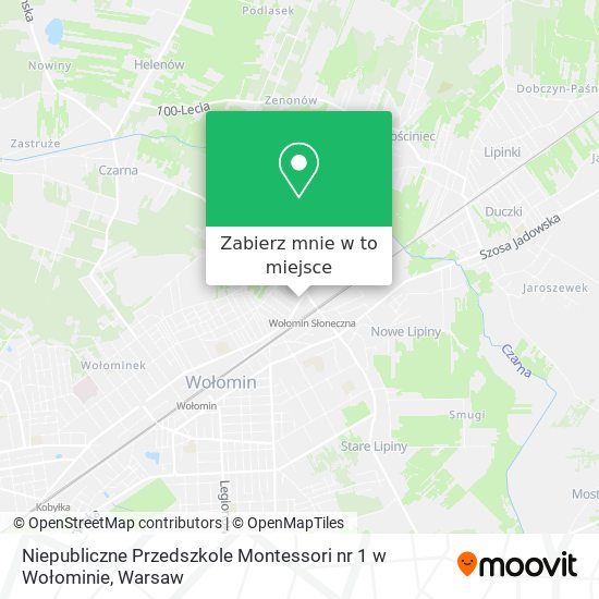 Mapa Niepubliczne Przedszkole Montessori nr 1 w Wołominie