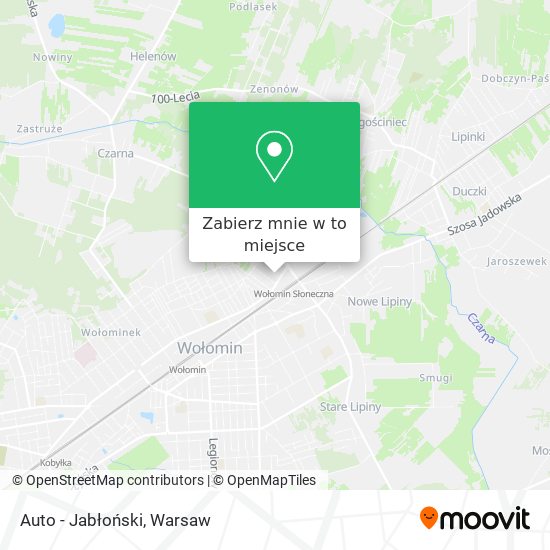 Mapa Auto - Jabłoński