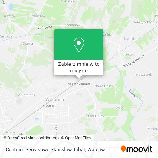 Mapa Centrum Serwisowe Stanisław Tabat