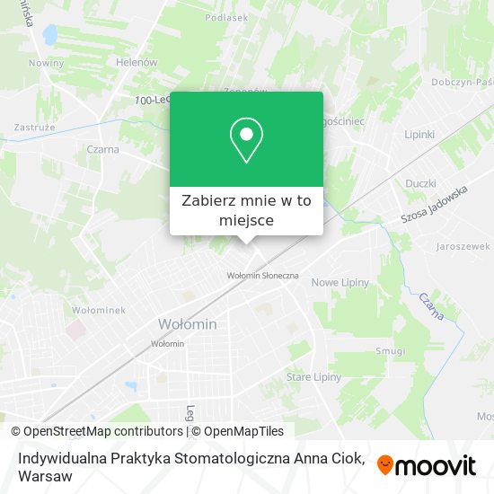 Mapa Indywidualna Praktyka Stomatologiczna Anna Ciok