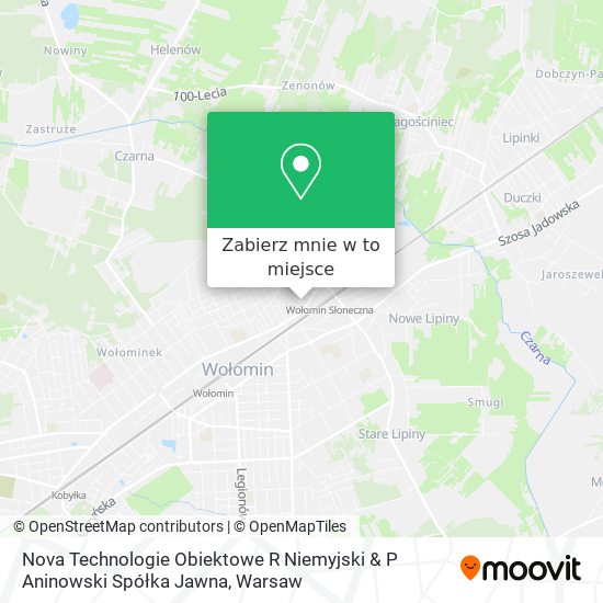 Mapa Nova Technologie Obiektowe R Niemyjski & P Aninowski Spółka Jawna