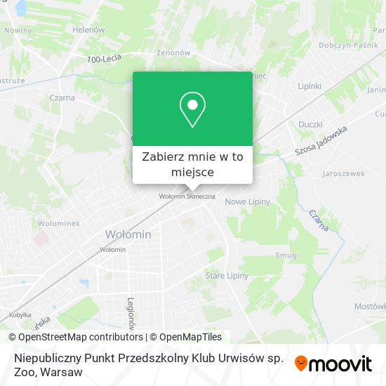 Mapa Niepubliczny Punkt Przedszkolny Klub Urwisów sp. Zoo