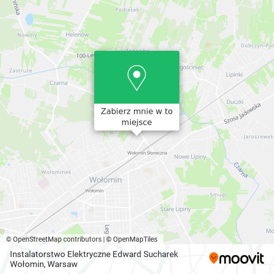 Mapa Instalatorstwo Elektryczne Edward Sucharek Wołomin