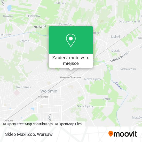 Mapa Sklep Maxi Zoo