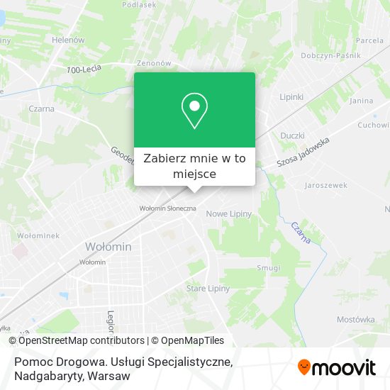 Mapa Pomoc Drogowa. Usługi Specjalistyczne, Nadgabaryty