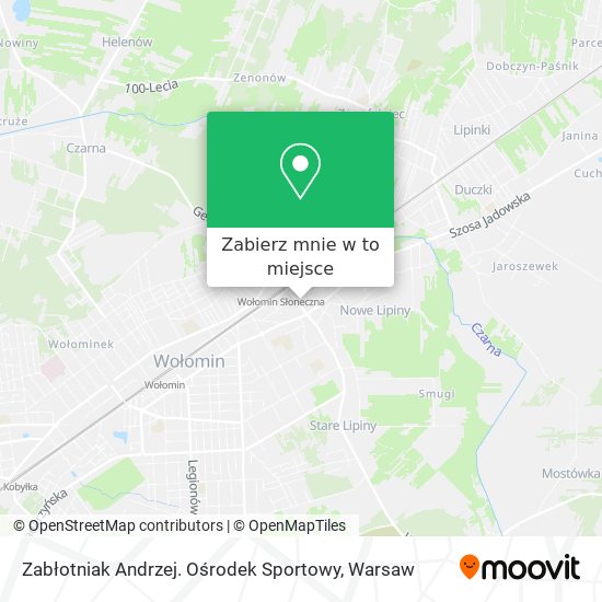 Mapa Zabłotniak Andrzej. Ośrodek Sportowy