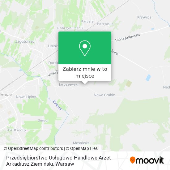 Mapa Przedsiębiorstwo Usługowo Handlowe Arzet Arkadiusz Ziemiński