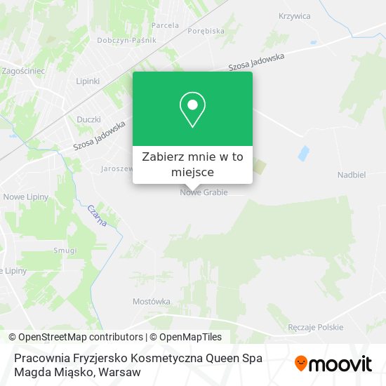 Mapa Pracownia Fryzjersko Kosmetyczna Queen Spa Magda Miąsko